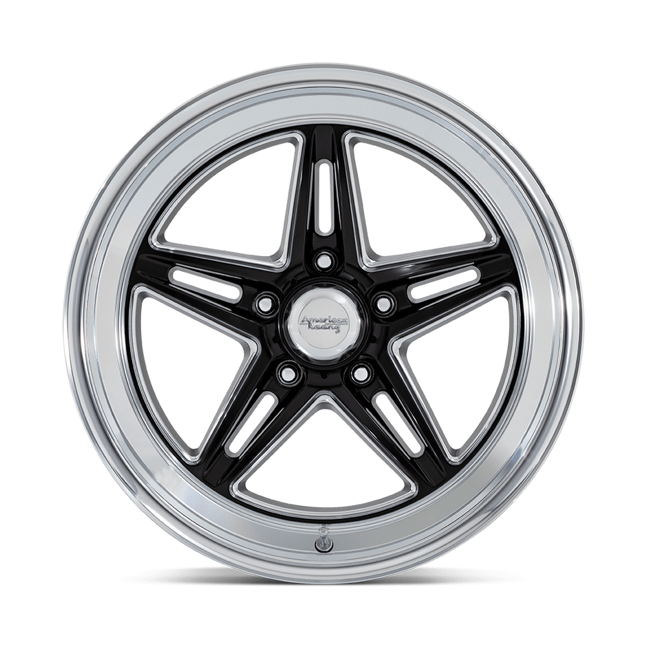 American Racing VN514 Groove 18x8 Gloss Black w/Diamond Cut Lip 0mm ET 72.56mm CB 5x114.3