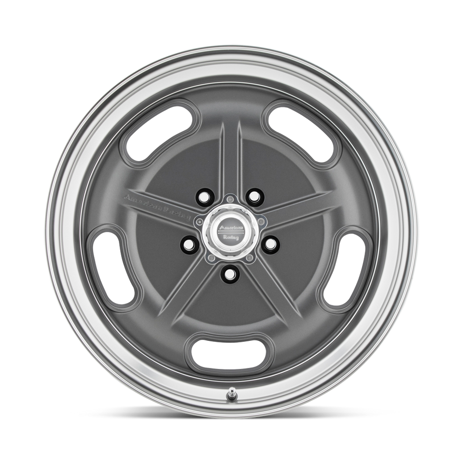 American Racing VN470 Salt Flat 16x8 Mag Gray w/Polished Barrel -38mm ET 5x120.65