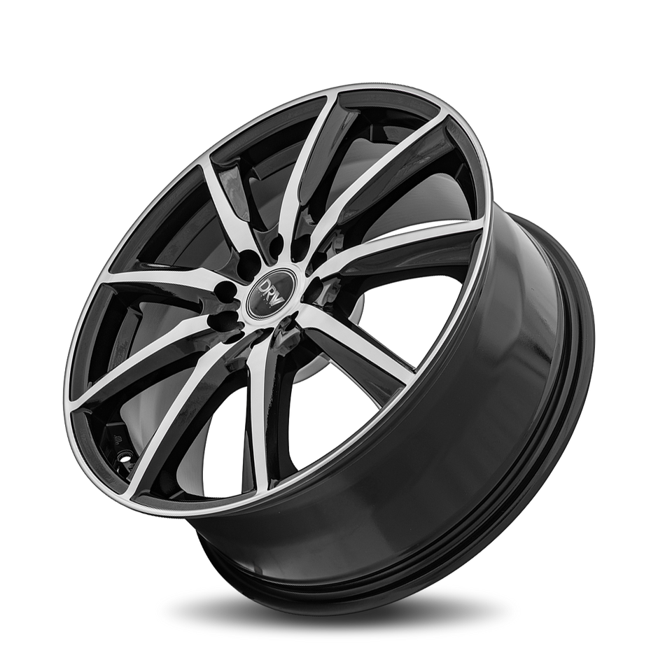Dynamic Racing Wheels D18 17x7 Gloss Black Machined Face wheel