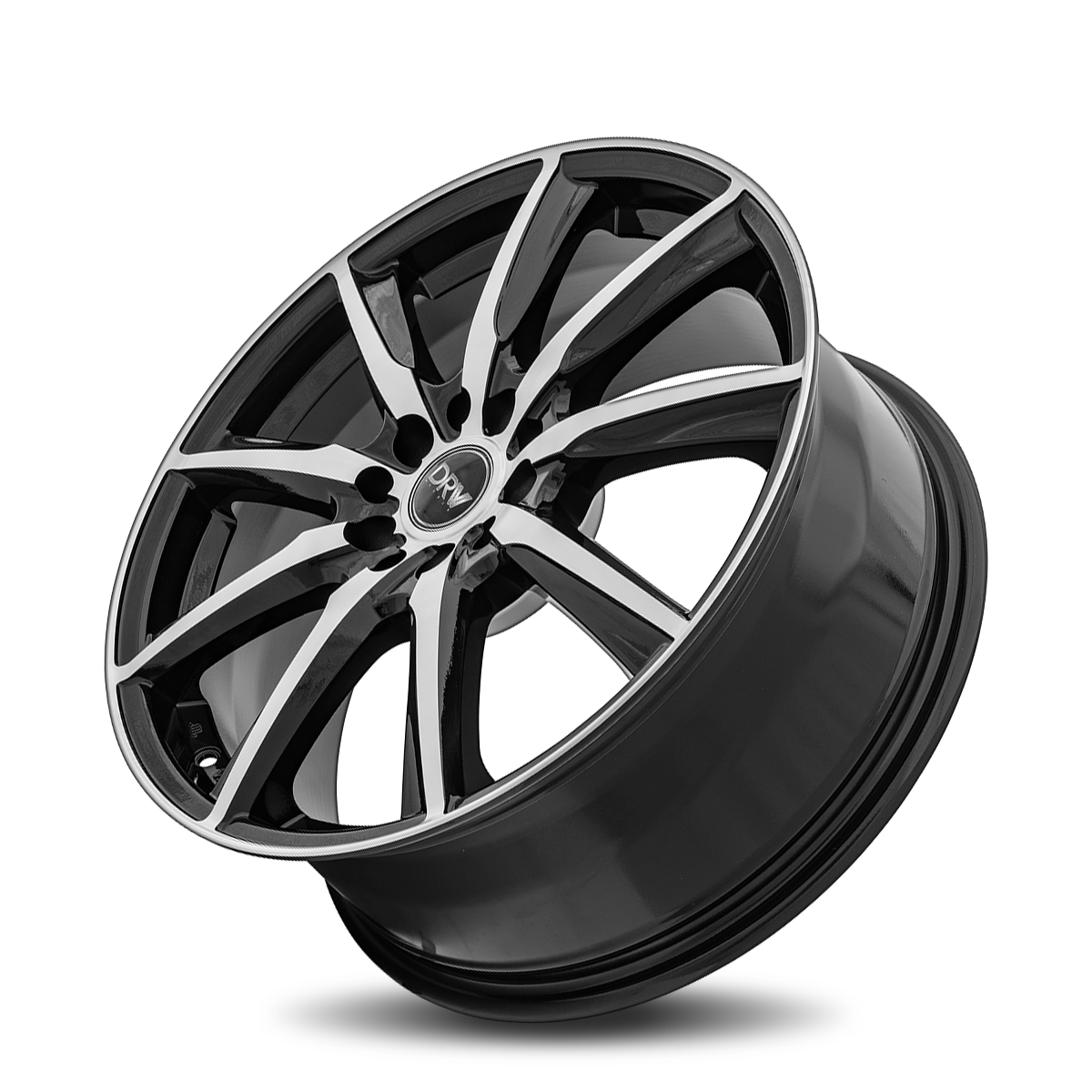 Dynamic Racing Wheels D18 18x7.5 Gloss Black Machined Face wheel
