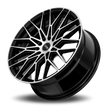 Dynamic Racing Wheels D21 18x8 Gloss Black Machined Face wheel