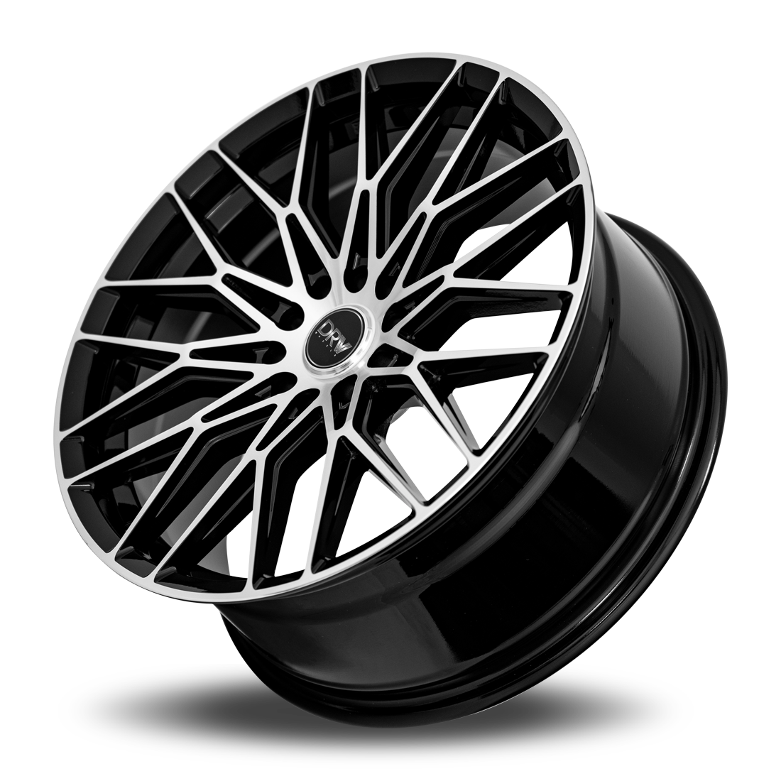 Dynamic Racing Wheels D21 18x8 Gloss Black Machined Face wheel