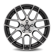 Curva C7 18x8 Gloss Black Machine Face wheel