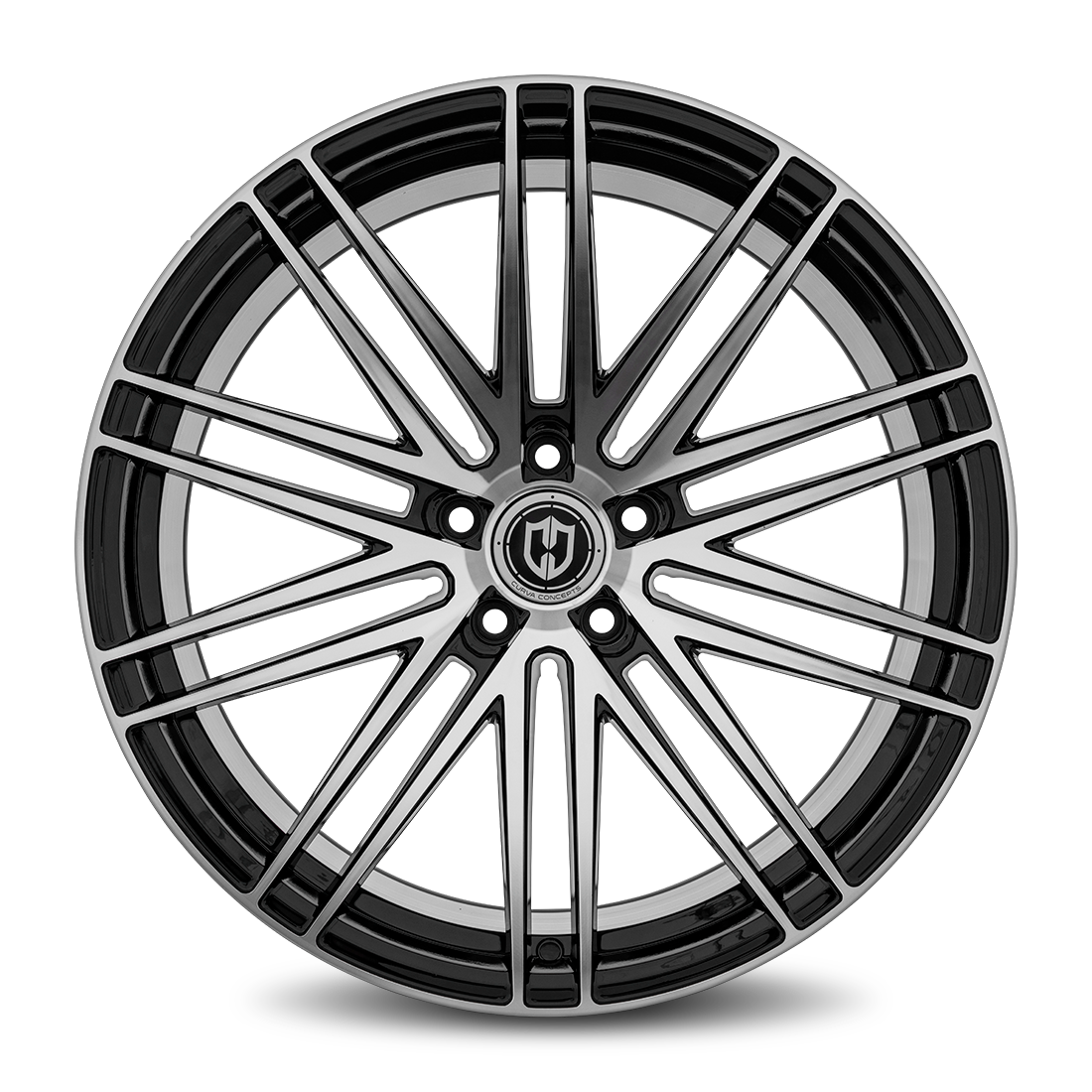Curva CFF50 20x10.5 Gloss Black Machine Face wheel