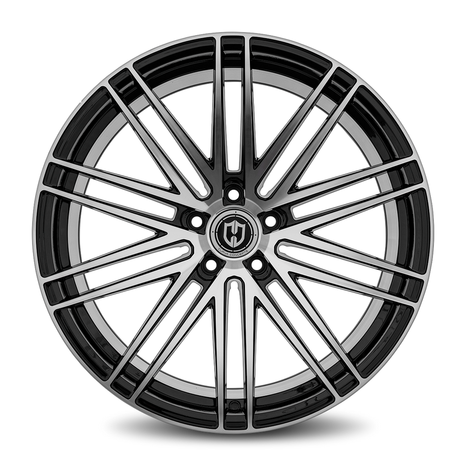 Curva CFF50 20x9 Gloss Black Machine Face wheel