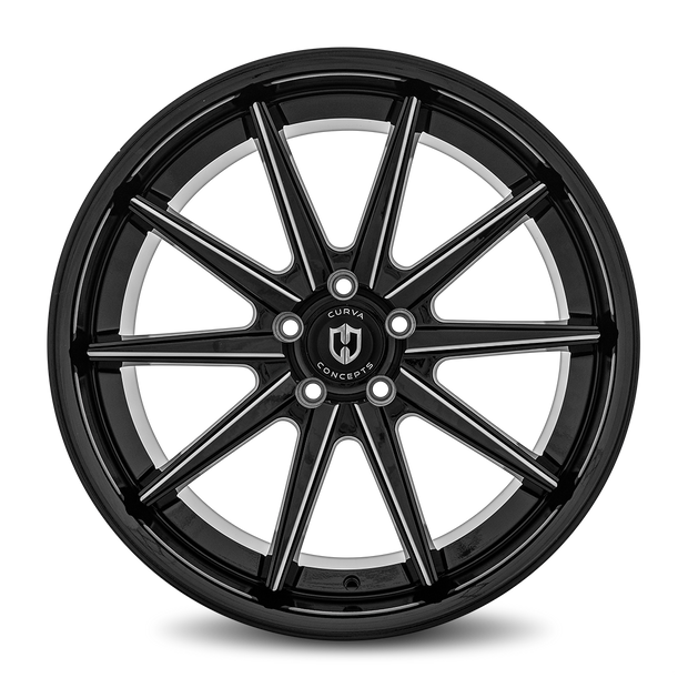 Curva C24 20x9 Gloss Black Milled wheel
