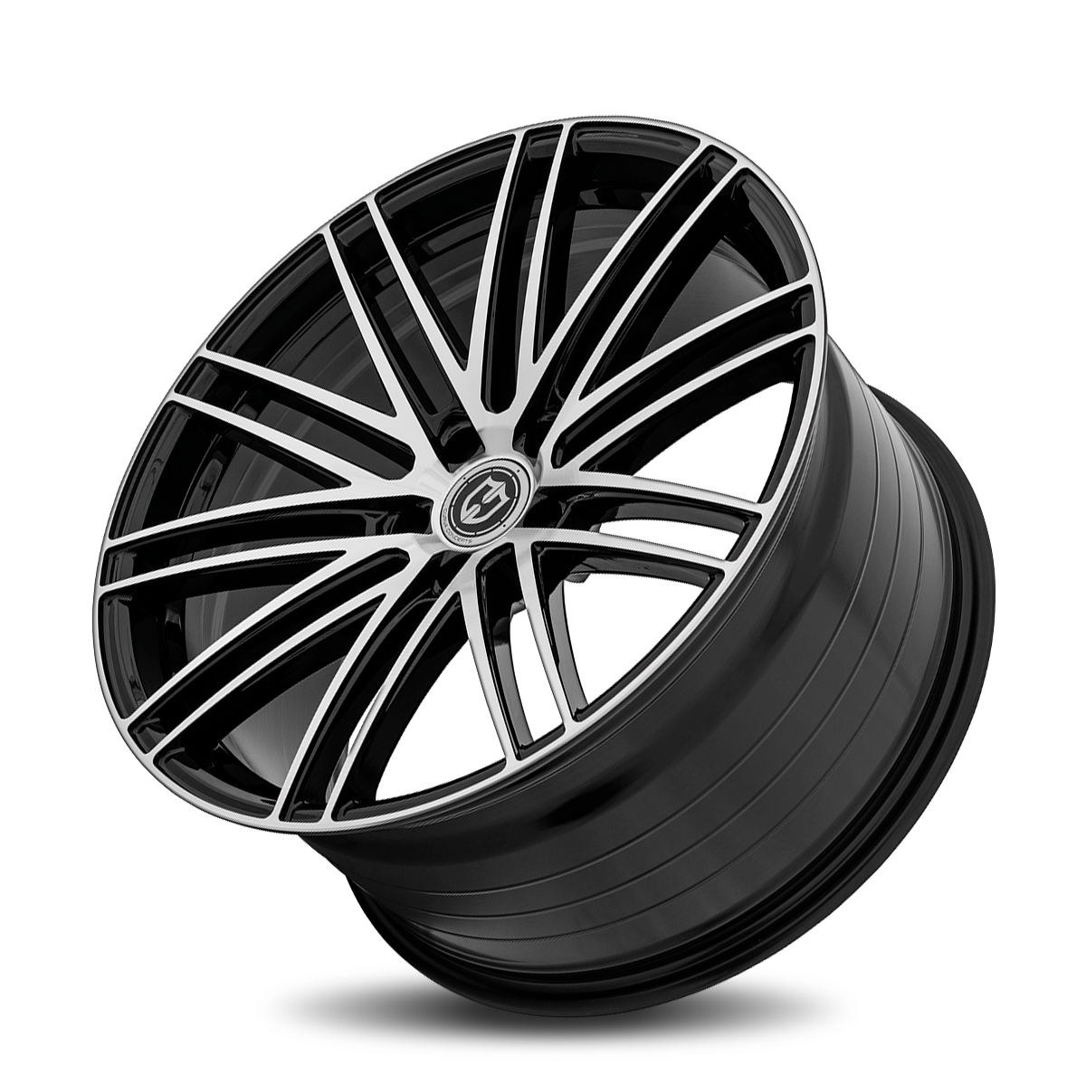 Curva CFF50 20x9 Gloss Black Machine Face wheel