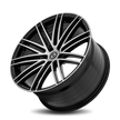 Curva CFF50 20x9 Gloss Black Machine Face wheel
