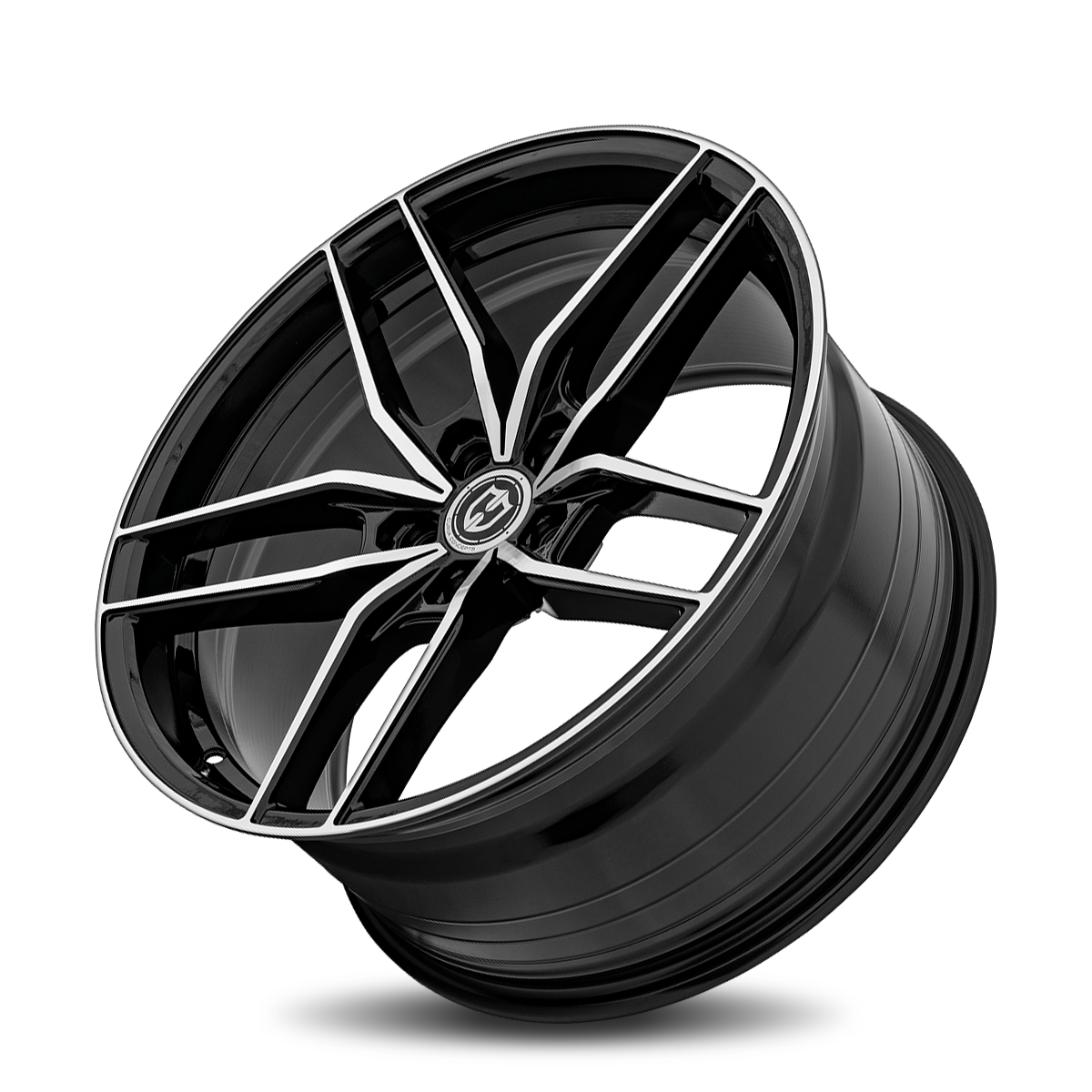Curva CFF25 20x10 Gloss Black Machine Face wheel