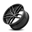 Curva CFF25 20x8.5 Gloss Black Machine Face wheel