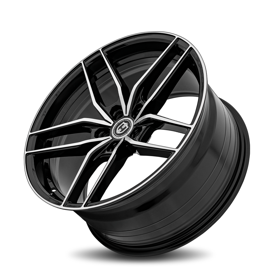 Curva CFF25 20x10 Gloss Black Machine Face wheel