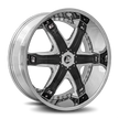 Diablo Wheels Fury 24x10 Chrome wheel