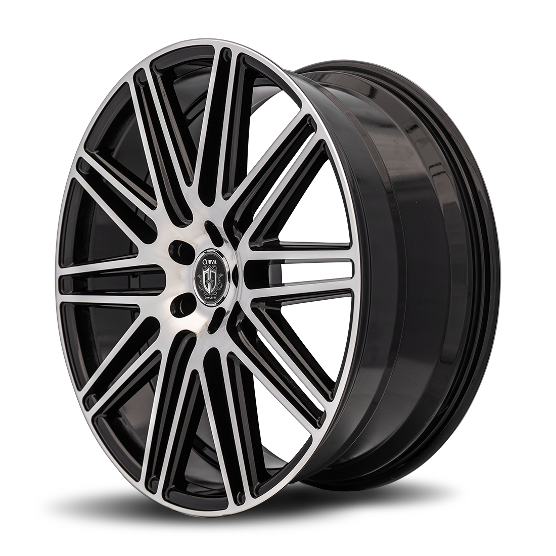 Curva C50 22x10.5 Black Machined Face wheel