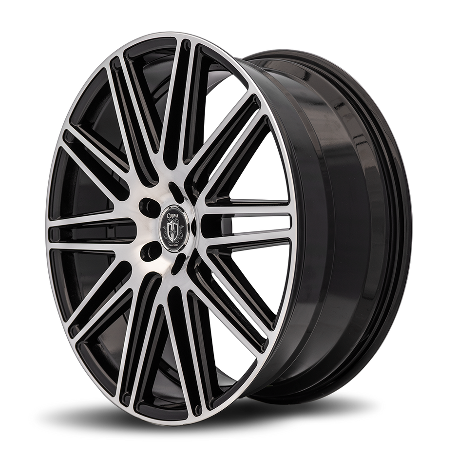 Curva C50 22x10.5 Black Machine Face wheel