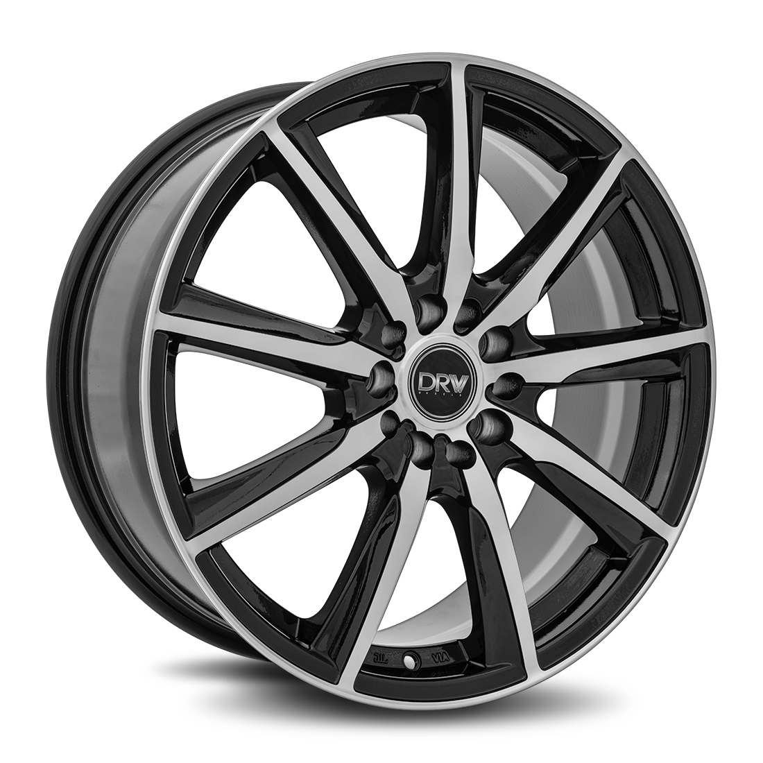 Dynamic Racing Wheels D18 17x7 Gloss Black Machined Face wheel