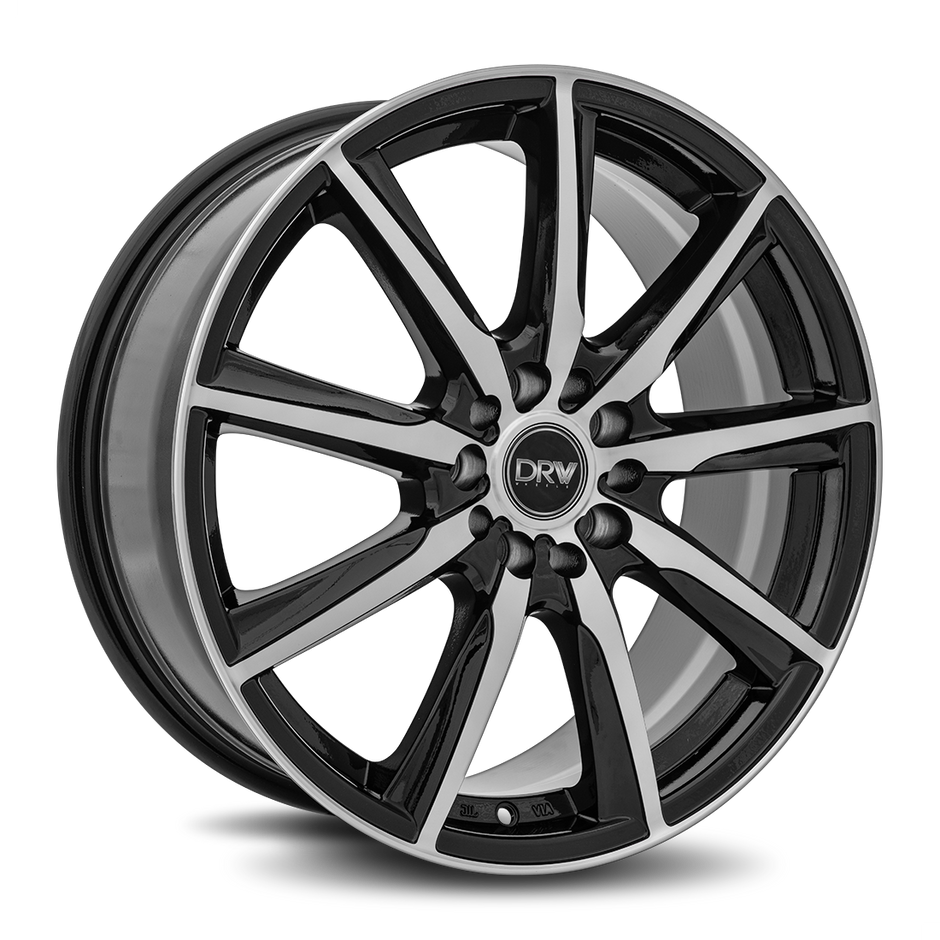 Dynamic Racing Wheels D18 18x7.5 Gloss Black Machined Face wheel