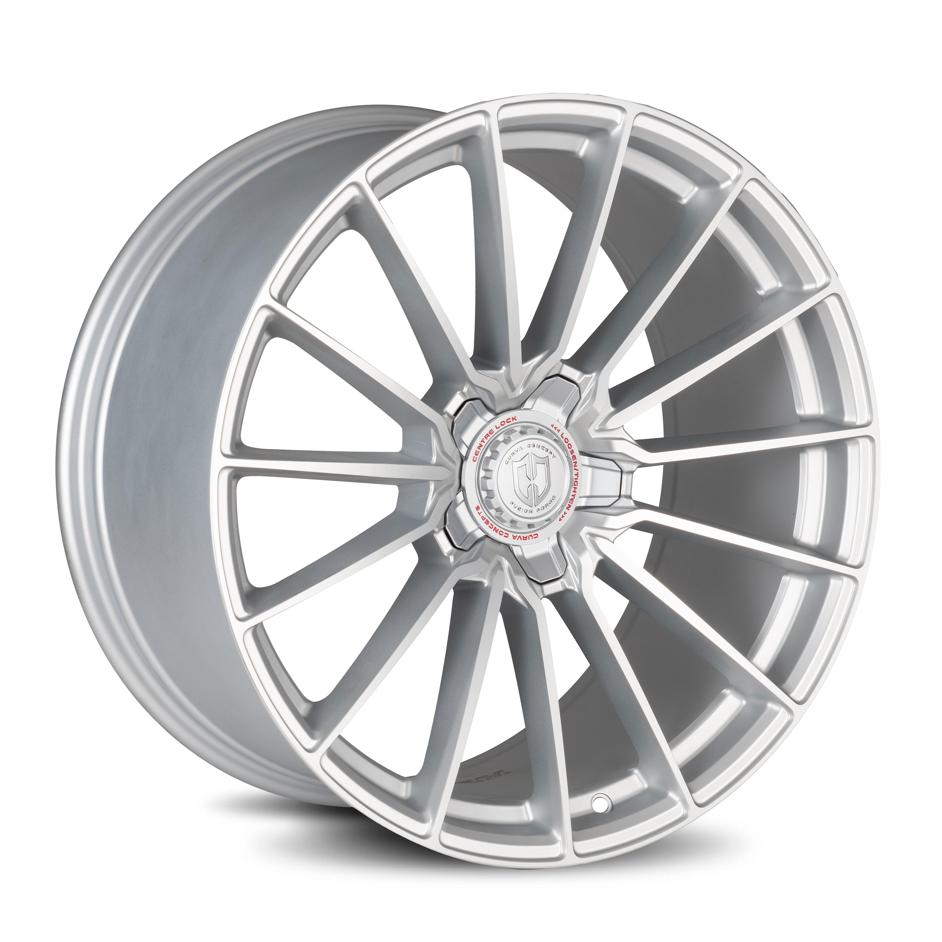 Curva CFF75 20x9 Silver Machined Face Satin Lacquer wheel