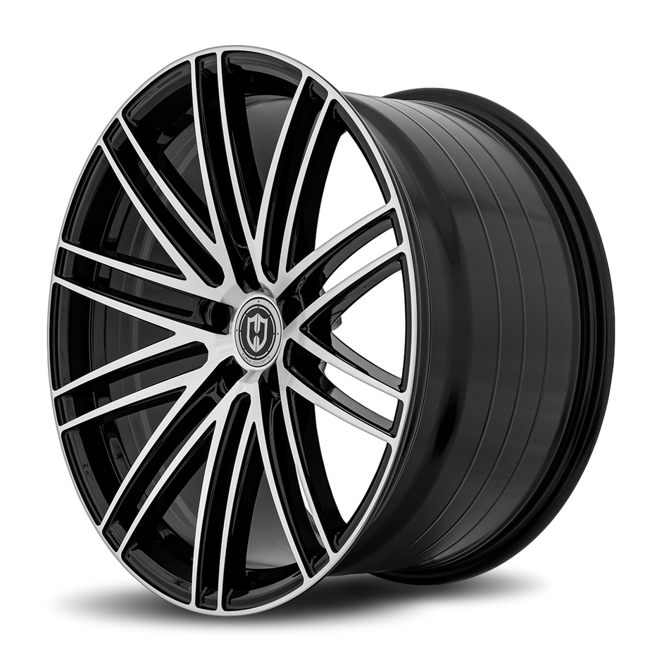Curva CFF50 20x9 Gloss Black Machine Face wheel