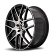 Curva C7 20x9.5 Gloss Black Machine Face wheel