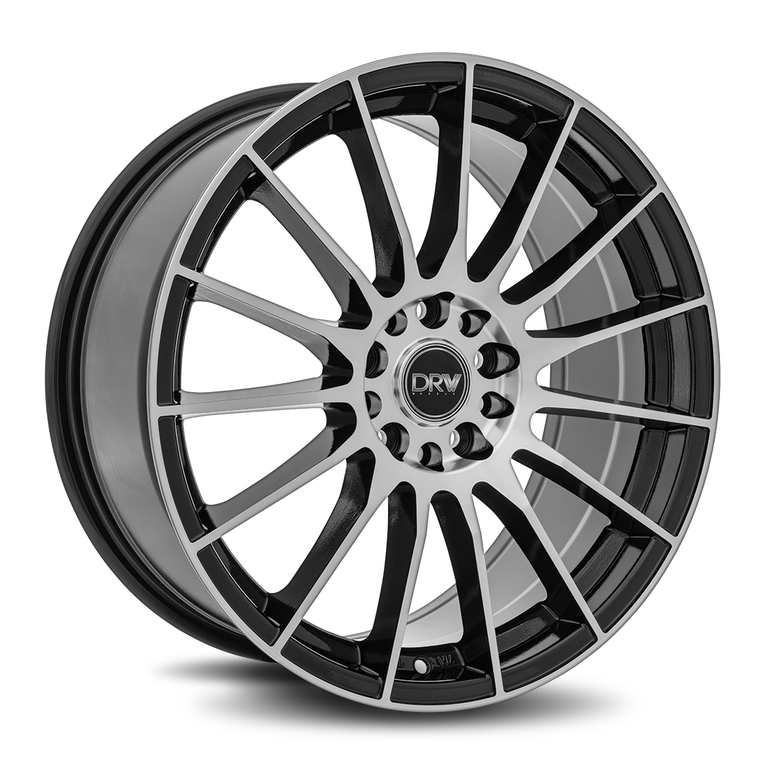 Dynamic Racing Wheels D15 17x7 Gloss Black Machined Face wheel