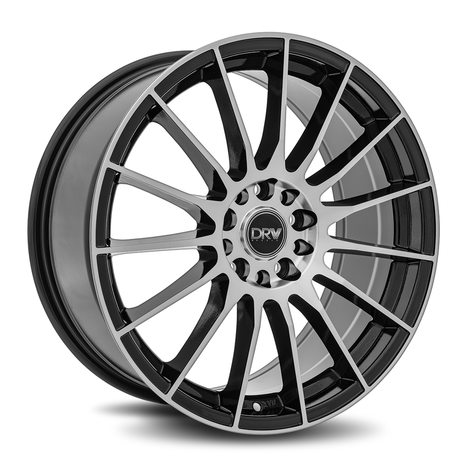 Dynamic Racing Wheels D15 17x7 Gloss Black Machined Face wheel