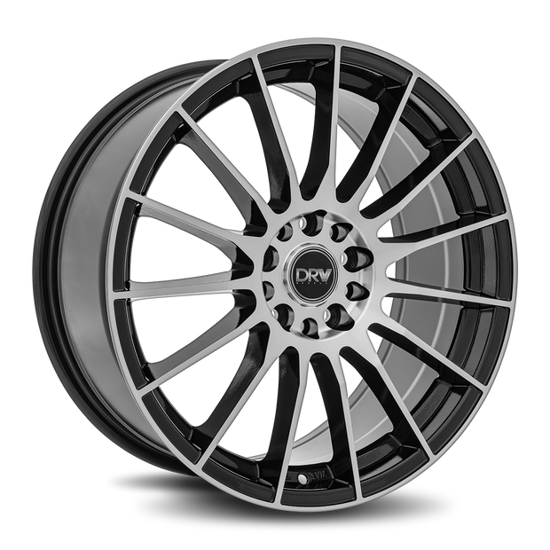 Dynamic Racing Wheels D15 18x8 Gloss Black Machined Face wheel