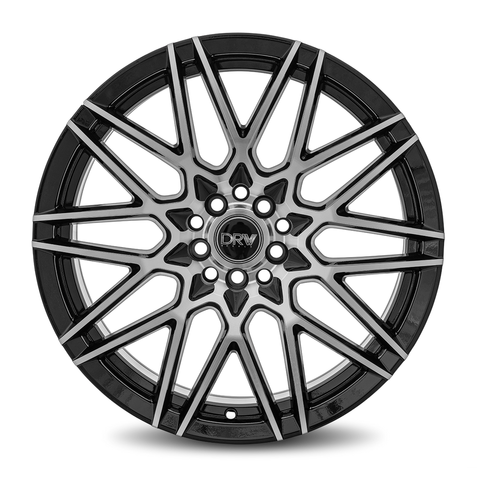 Dynamic Racing Wheels D17 17x7 Gloss Black Machined Face wheel