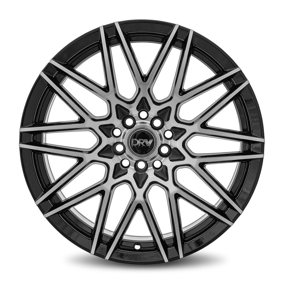 Dynamic Racing Wheels D17 18x8 Gloss Black Machined Face wheel