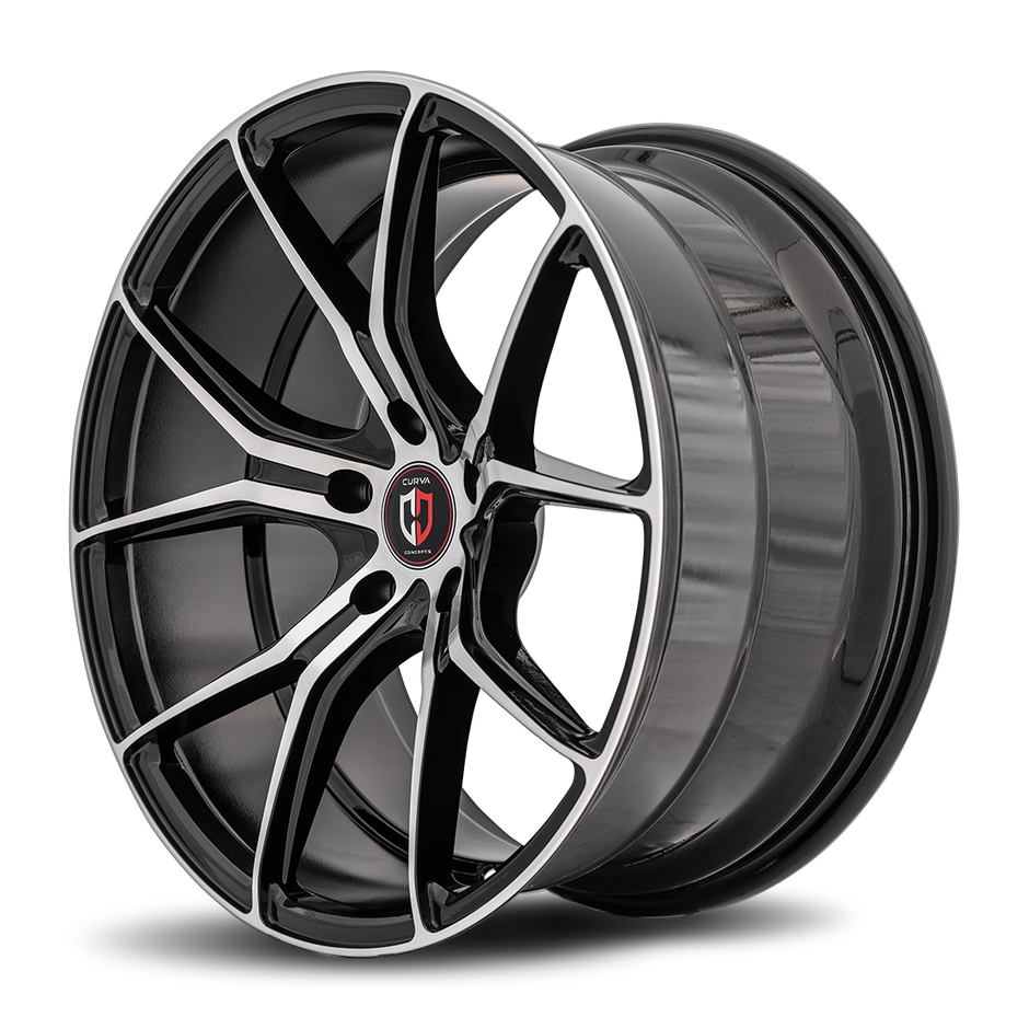 Curva C42 20x10 Gloss Black Machine Face wheel