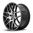 Curva C7 18x9 Gloss Black Machine Face wheel