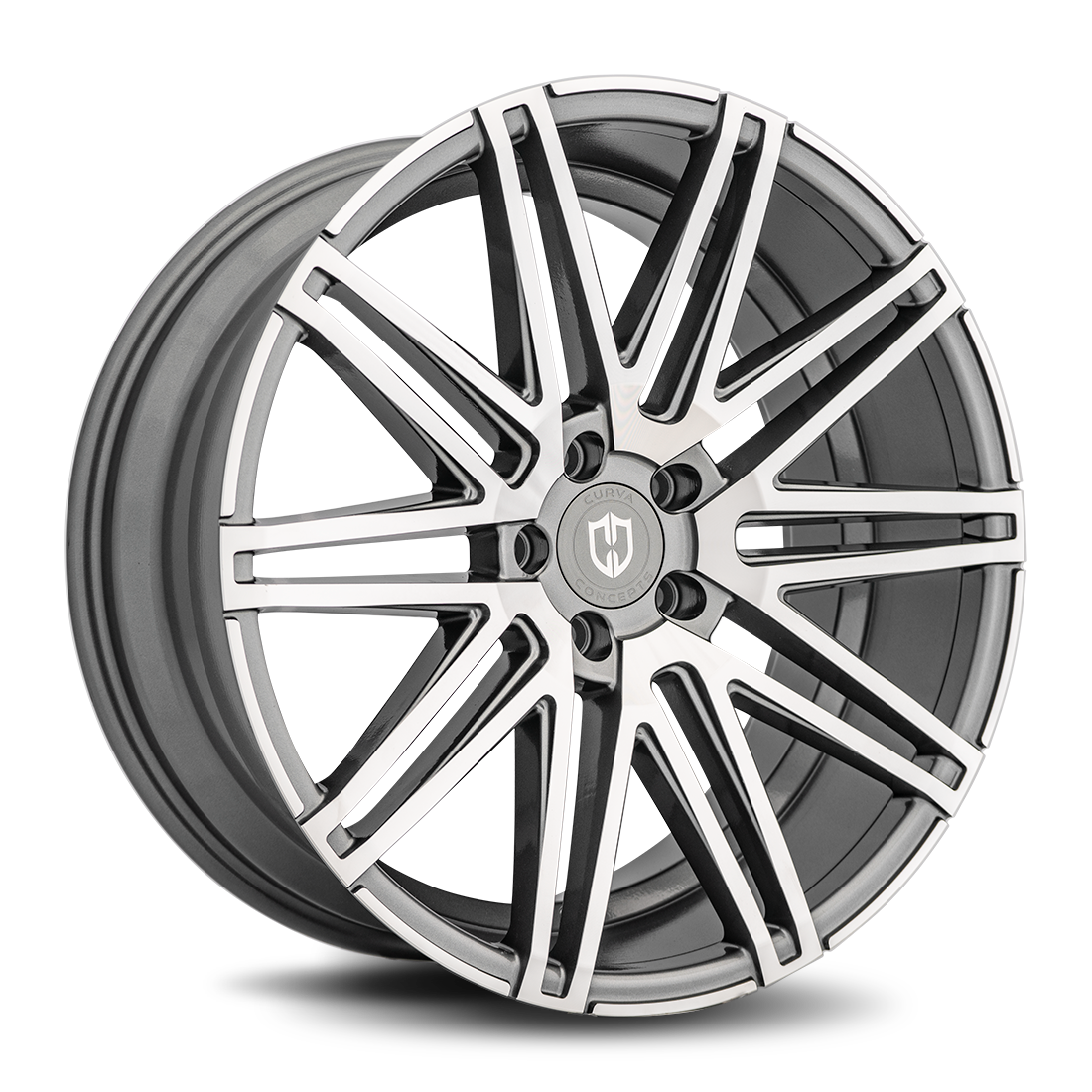 Curva C48 20x10.5 Gloss Black Machine Face wheel