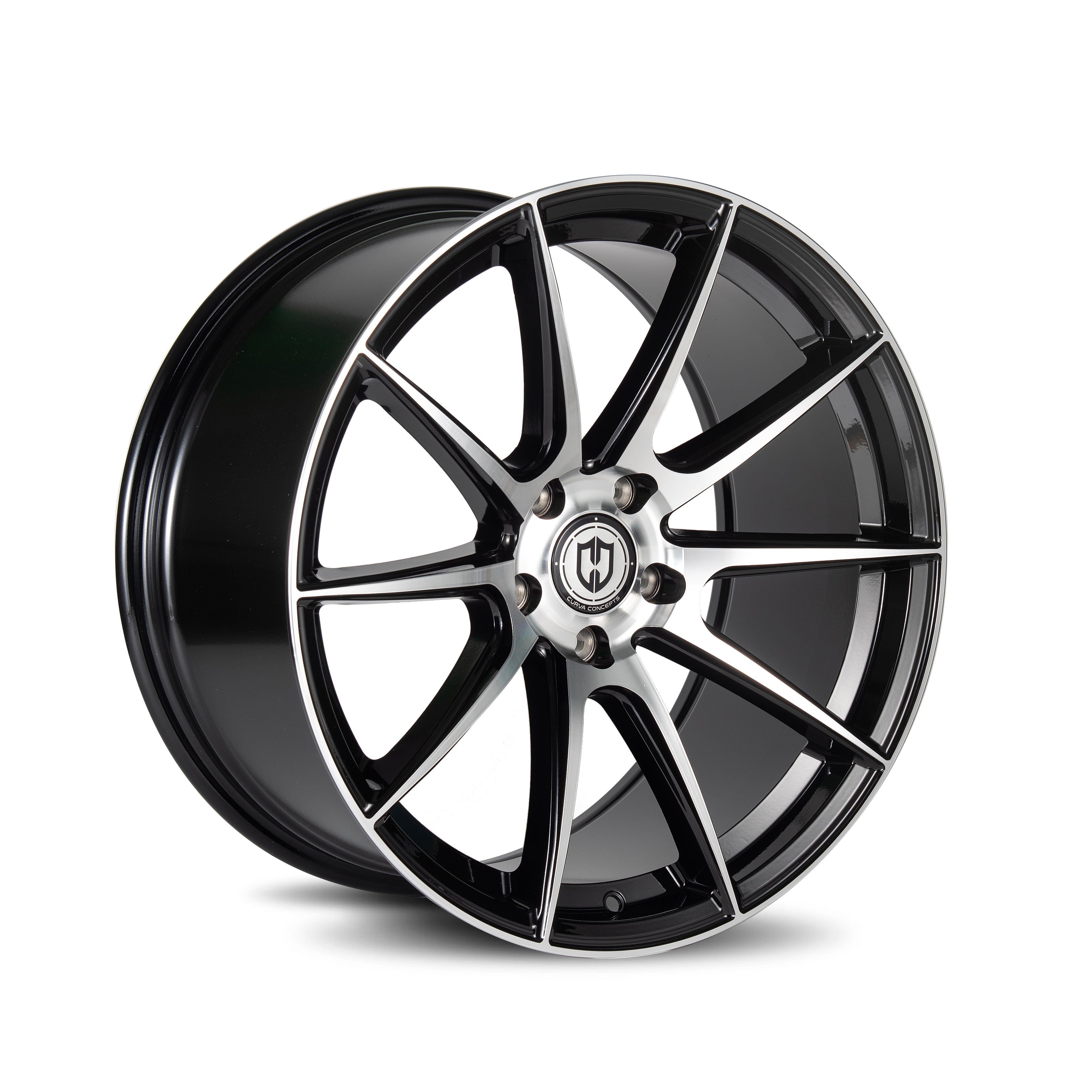 Curva CFF72 19x10 Black Machined Face wheel
