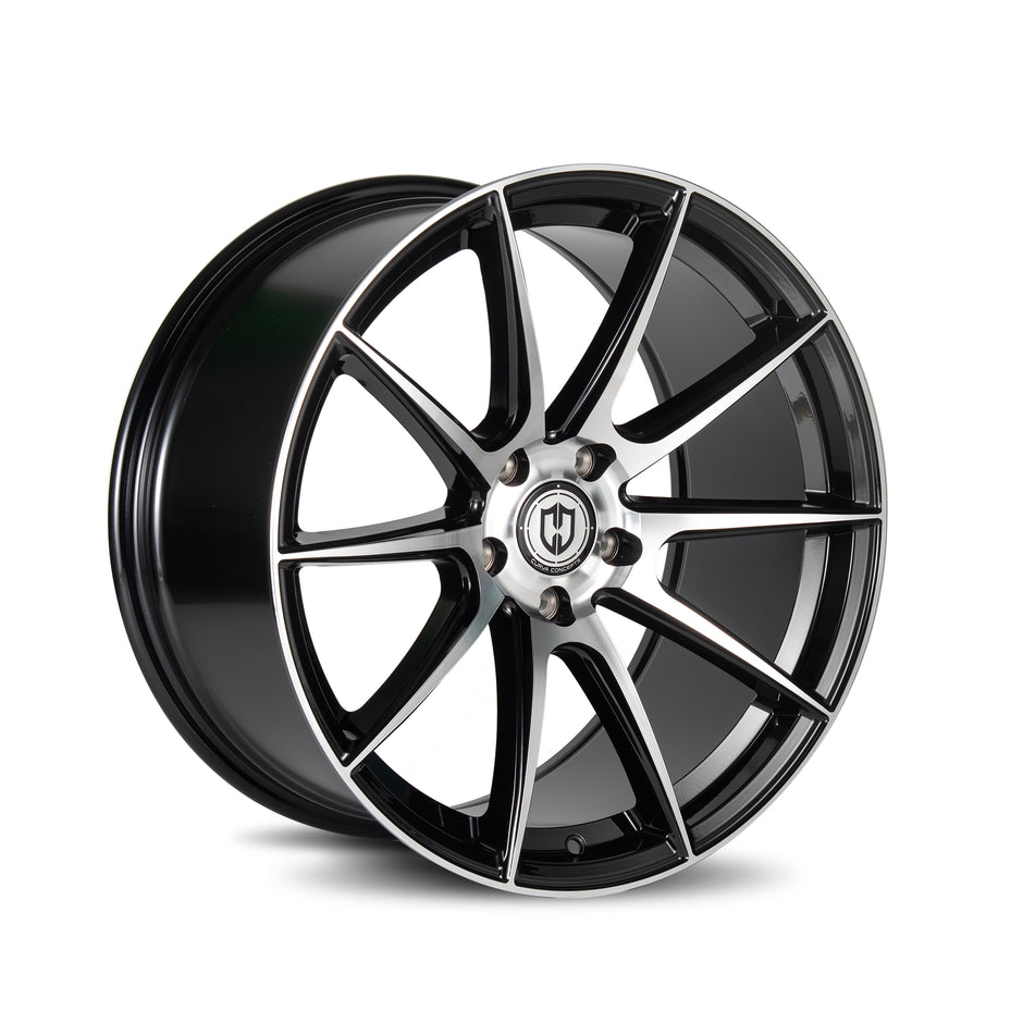Curva CFF72 19x10 Black Machined Face wheel