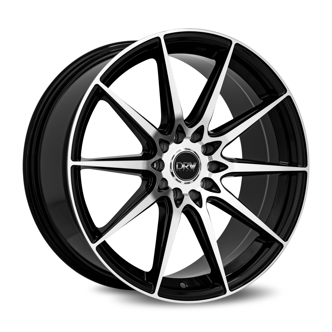 Dynamic Racing Wheels D19 17x7.5 Gloss Black Machined Face wheel