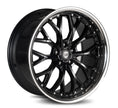 Curva CFF76 20x10.5 Gloss Black Stainless Lip wheel