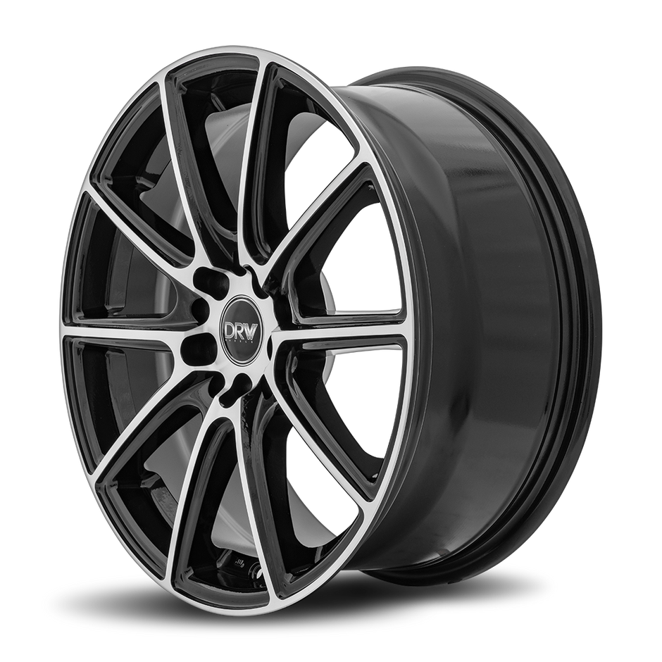 Dynamic Racing Wheels D16 18x8 Gloss Black Machined Face wheel