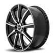 Dynamic Racing Wheels D18 18x7.5 Gloss Black Machined Face wheel