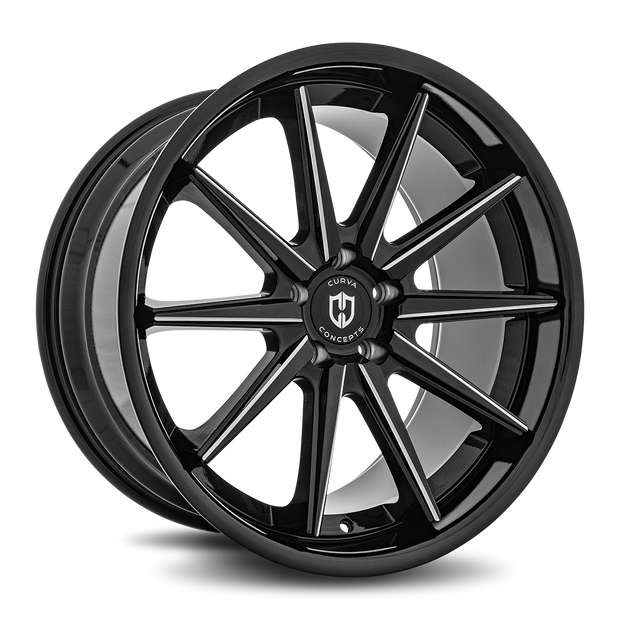Curva C24 20x9 Gloss Black Milled wheel