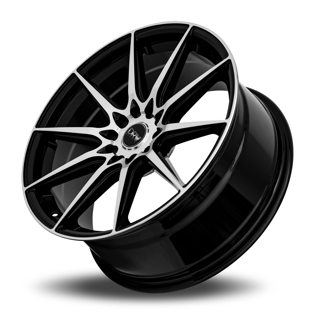 Dynamic Racing Wheels D19 17x7.5 Black Machined Face wheel