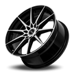 Dynamic Racing Wheels D19 17x7.5 Black Machined Face wheel
