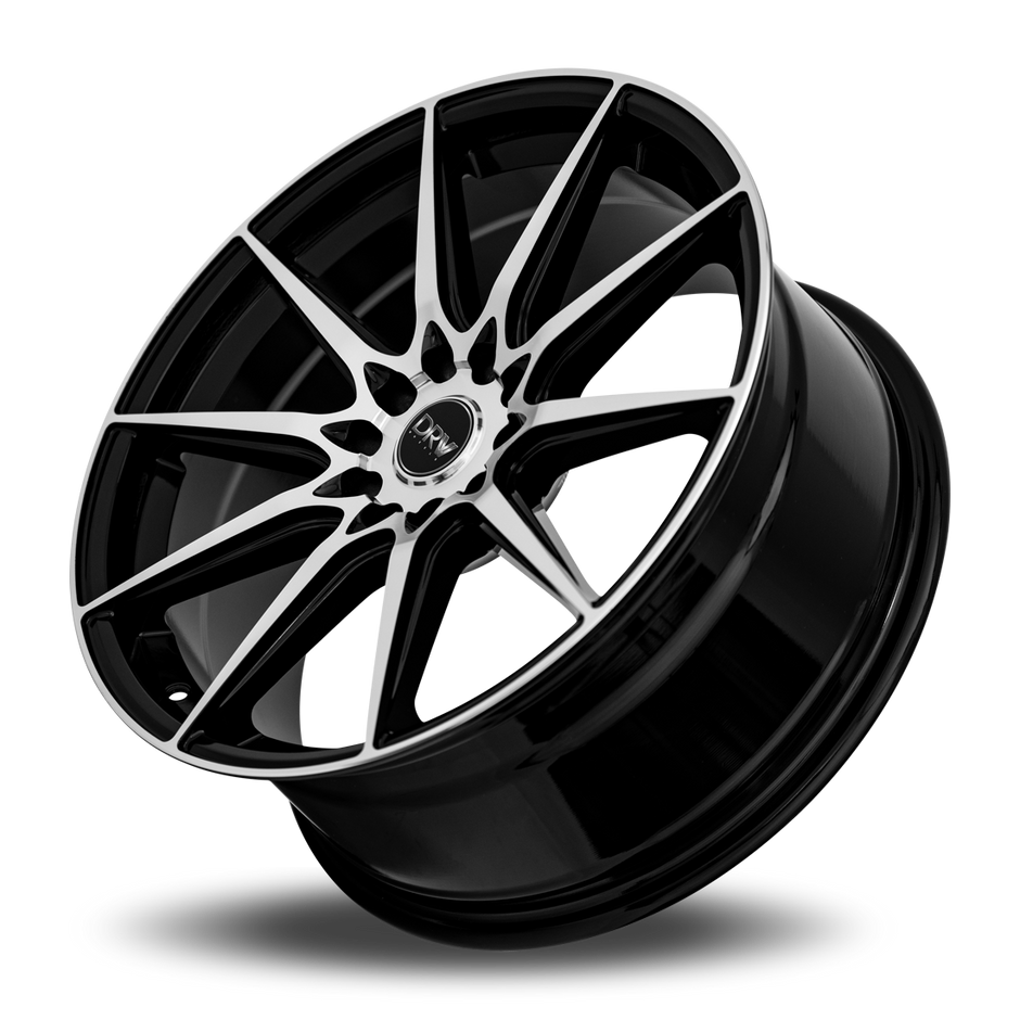 Dynamic Racing Wheels D19 18x8 Gloss Black Machined Face wheel