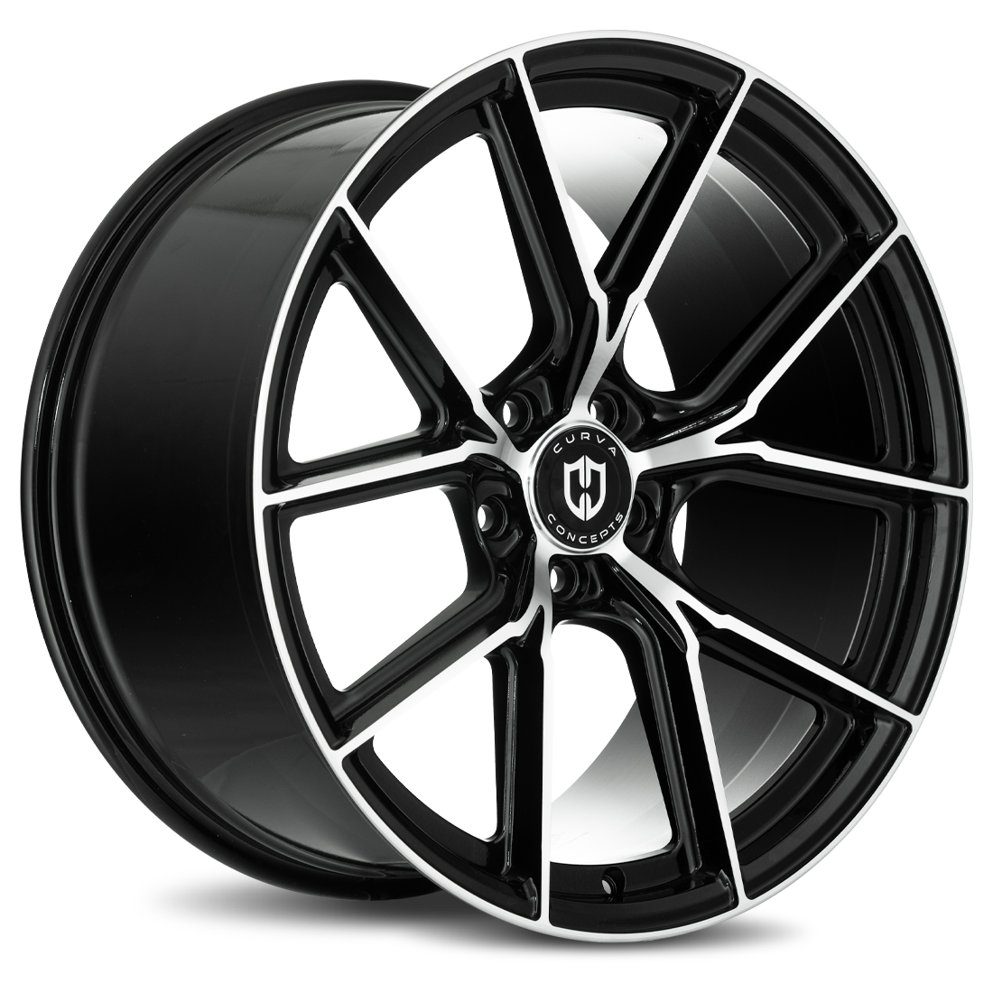 Curva CFF70 20x8.5 Black Machined Face wheel