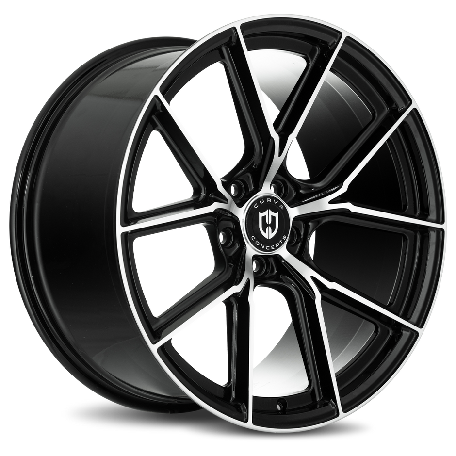 Curva CFF70 20x8.5 Black Machined Face wheel