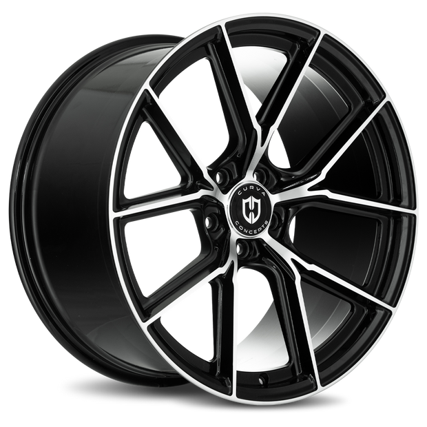 Curva CFF70 20x8.5 Black Machined Face wheel