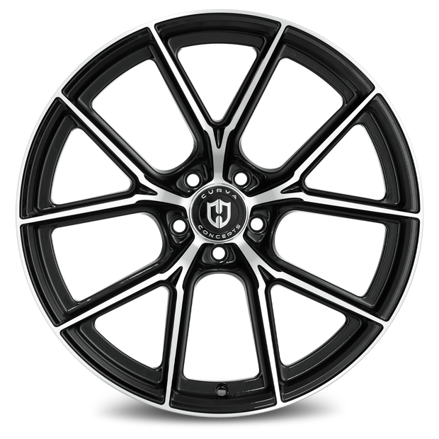 Curva CFF70 20x10 Black Machined Face wheel