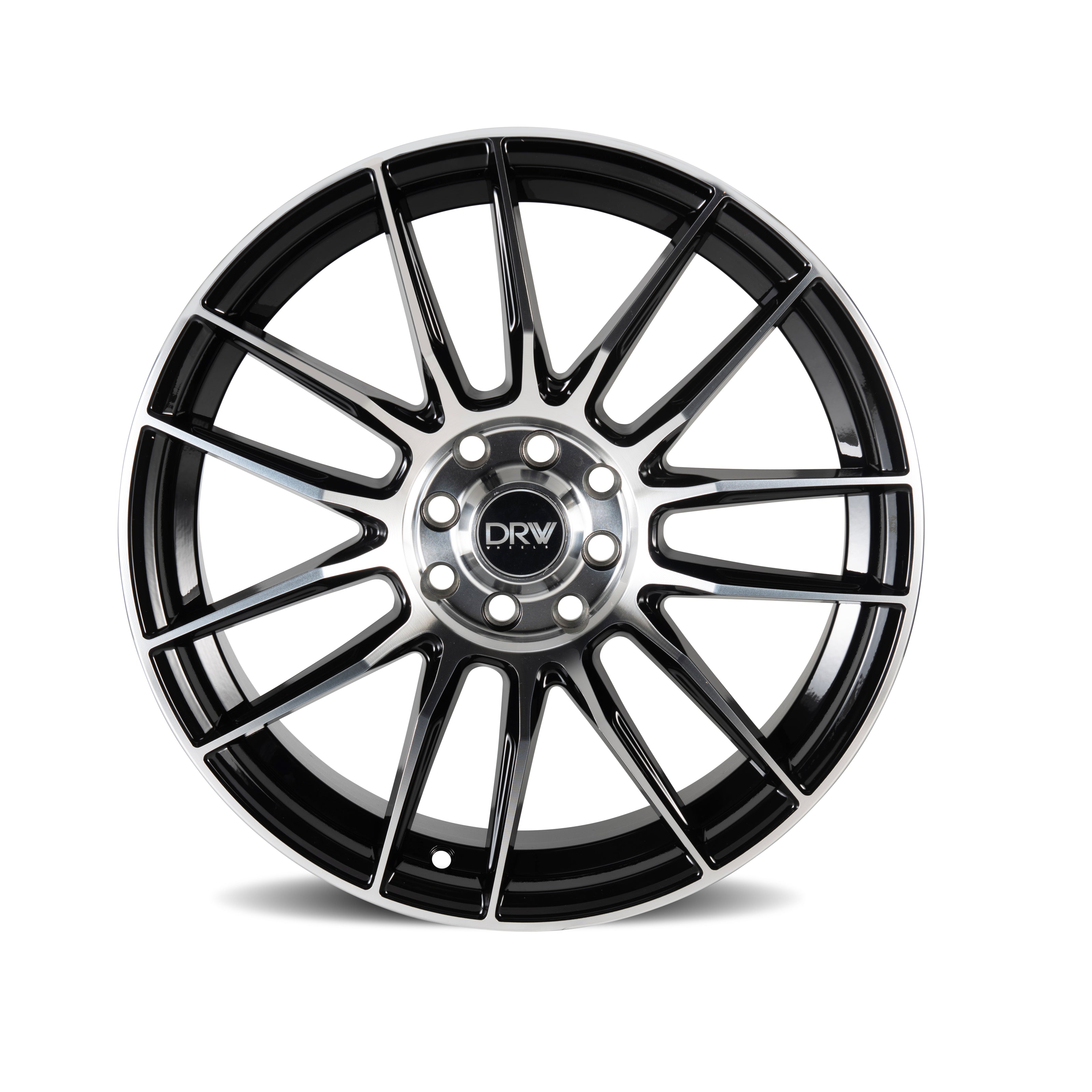 Dynamic Racing Wheels D22 18x8 Black Machined Face wheel