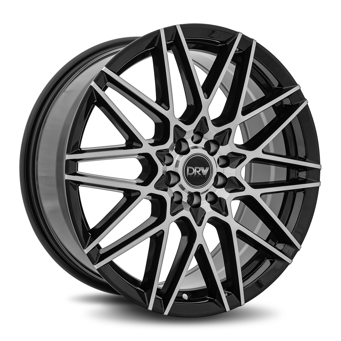 Dynamic Racing Wheels D17 17x7 Gloss Black Machined Face wheel