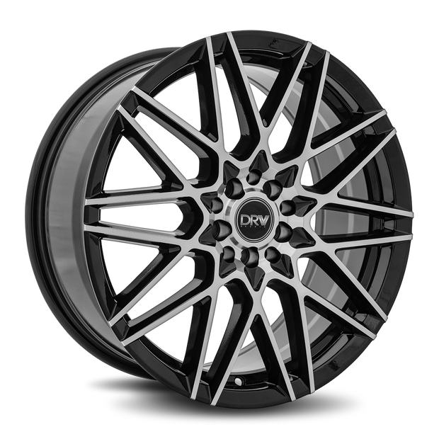 Dynamic Racing Wheels D17 17x7 Gloss Black Machined Face wheel