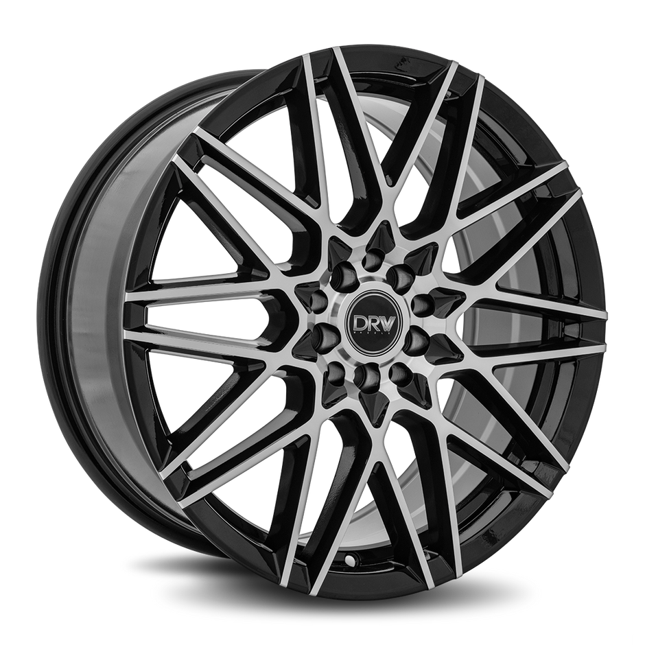 Dynamic Racing Wheels D17 18x8 Gloss Black Machined Face wheel