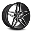 Curva C25 20x10 Gloss Black Machine Face wheel